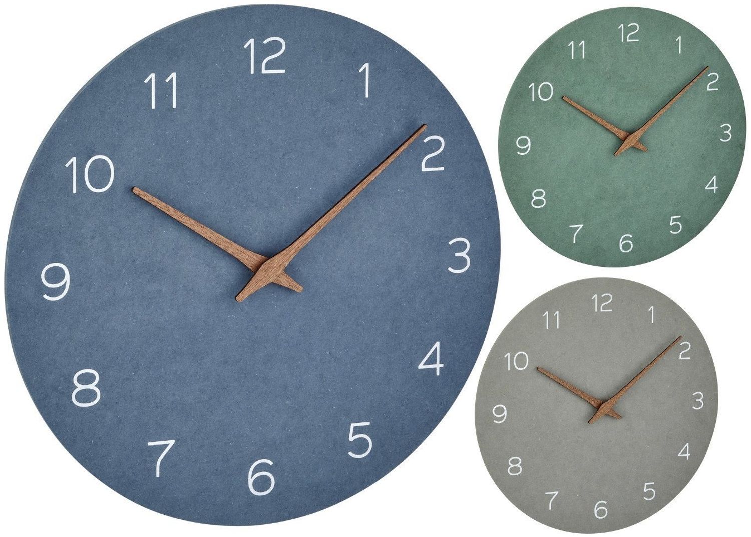 Wanduhr Analog TFA 60.3054 leises Sweep-Uhrwerk Zeiger in Holz-Optik Bild 1
