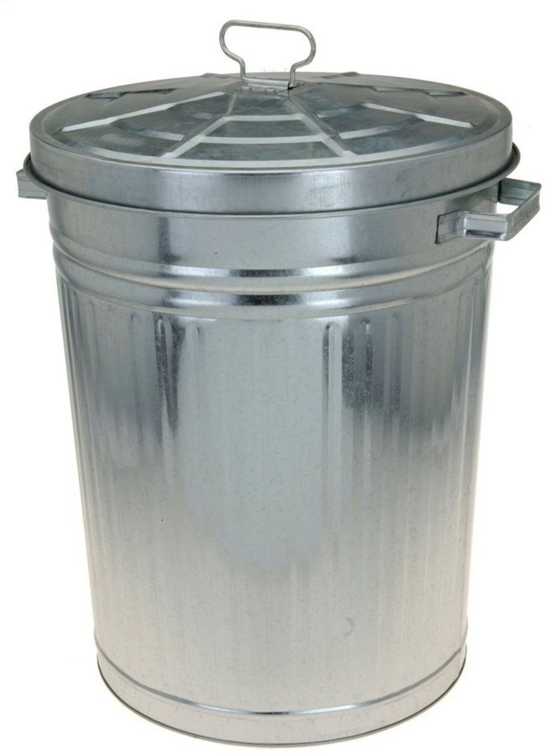 Spetebo Mülleimer Outddor Zink Abfalleimer mit Deckel - 55 Liter, mit abnehmbarem Deckel Bild 1