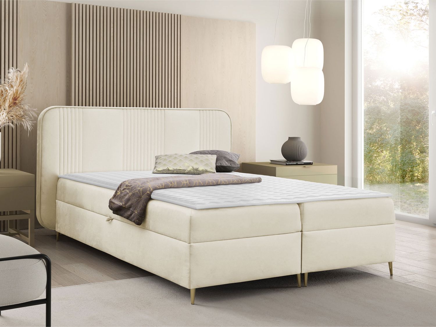 Boxspringbett Farik (Farbe: Magic Velvet 2256, Größe: 160 x 200) Bild 1
