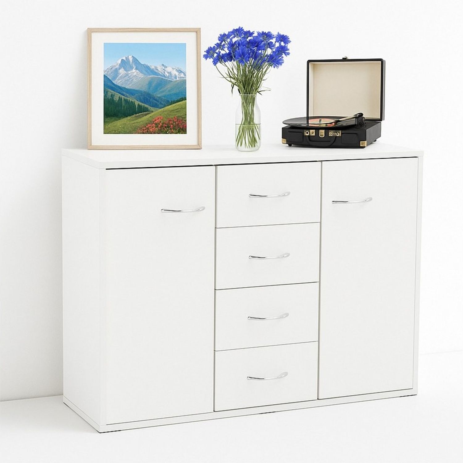 DUMOS Kommode für das Schlafzimmer/Wohnzimmer,Sideboard mit 4 Schubladen Bild 1