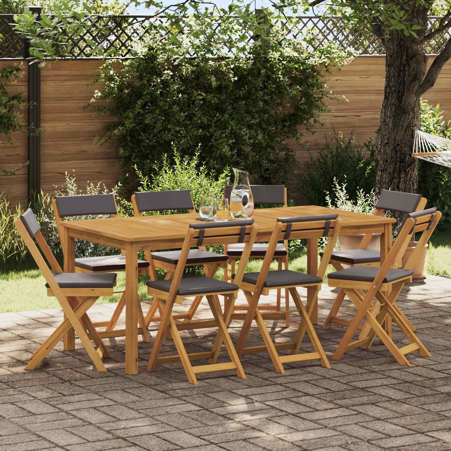 vidaXL Außen Bistro-Stühle 8 pcs Dunkelgrau 40 x 53 x 80 cm 3416290 Bild 1