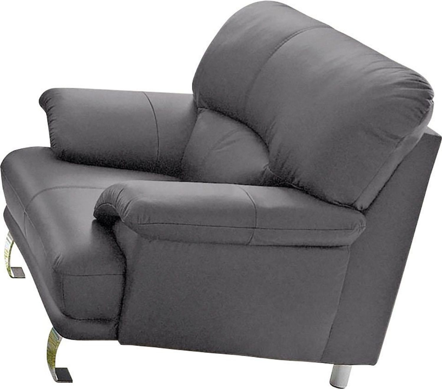 TRENDMANUFAKTUR Sessel Cecilia, Loungesessel im italienischen Design, hoher Sitzkomfort, bequeme Armlehnen und Rückenverarbeitung, attraktiver Metallfuß Bild 1