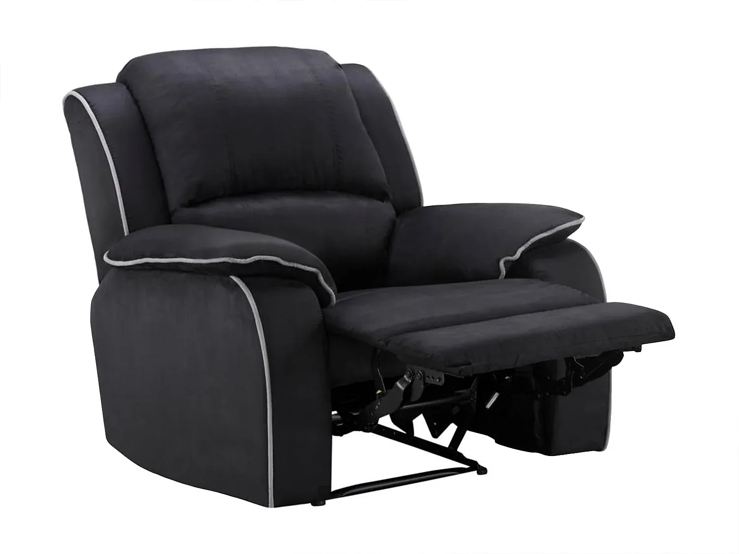 Vente-unique - HERNANI Sessel StoffStoff Schwarz - B 96 cm x H 99 cm x L 100 cm Bild 1