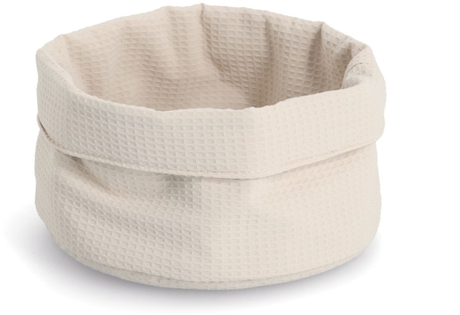 ZELLER 14533 Aufbewahrungskorb Ø 25 cm in CREME Waffelpiqué, Polyester / Korb Bild 1