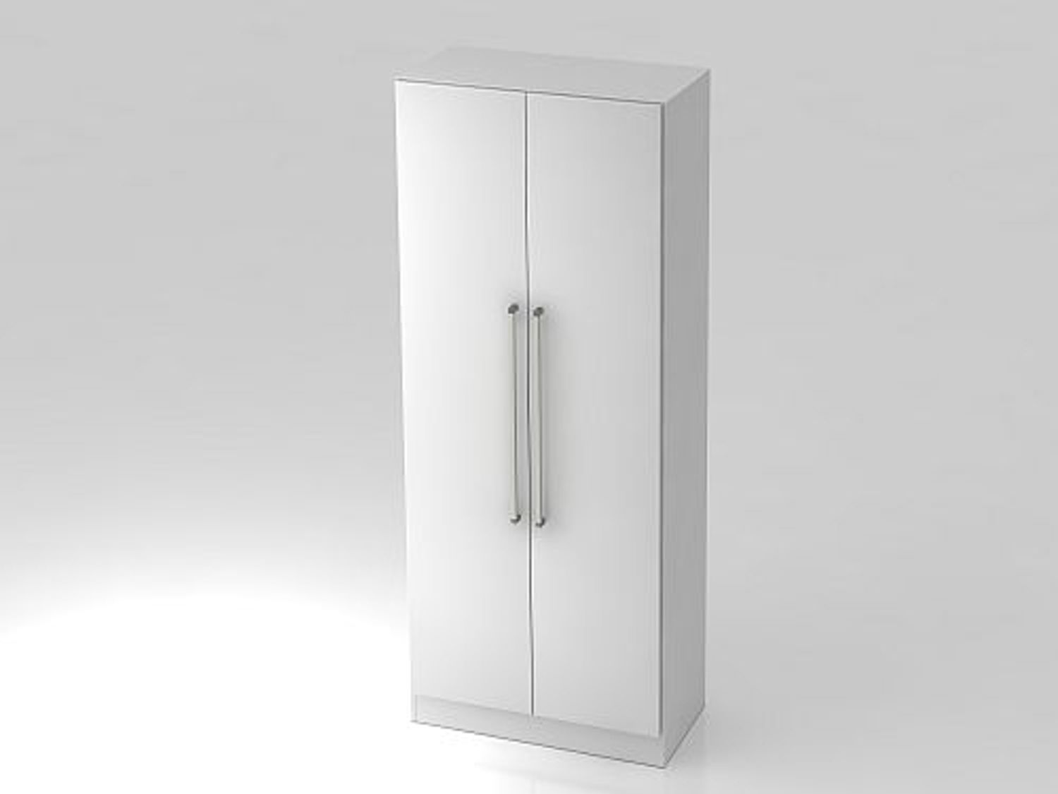 Garderobenschrank 5 Ordnerhöhen, RE Weiß / Weiß Bild 1