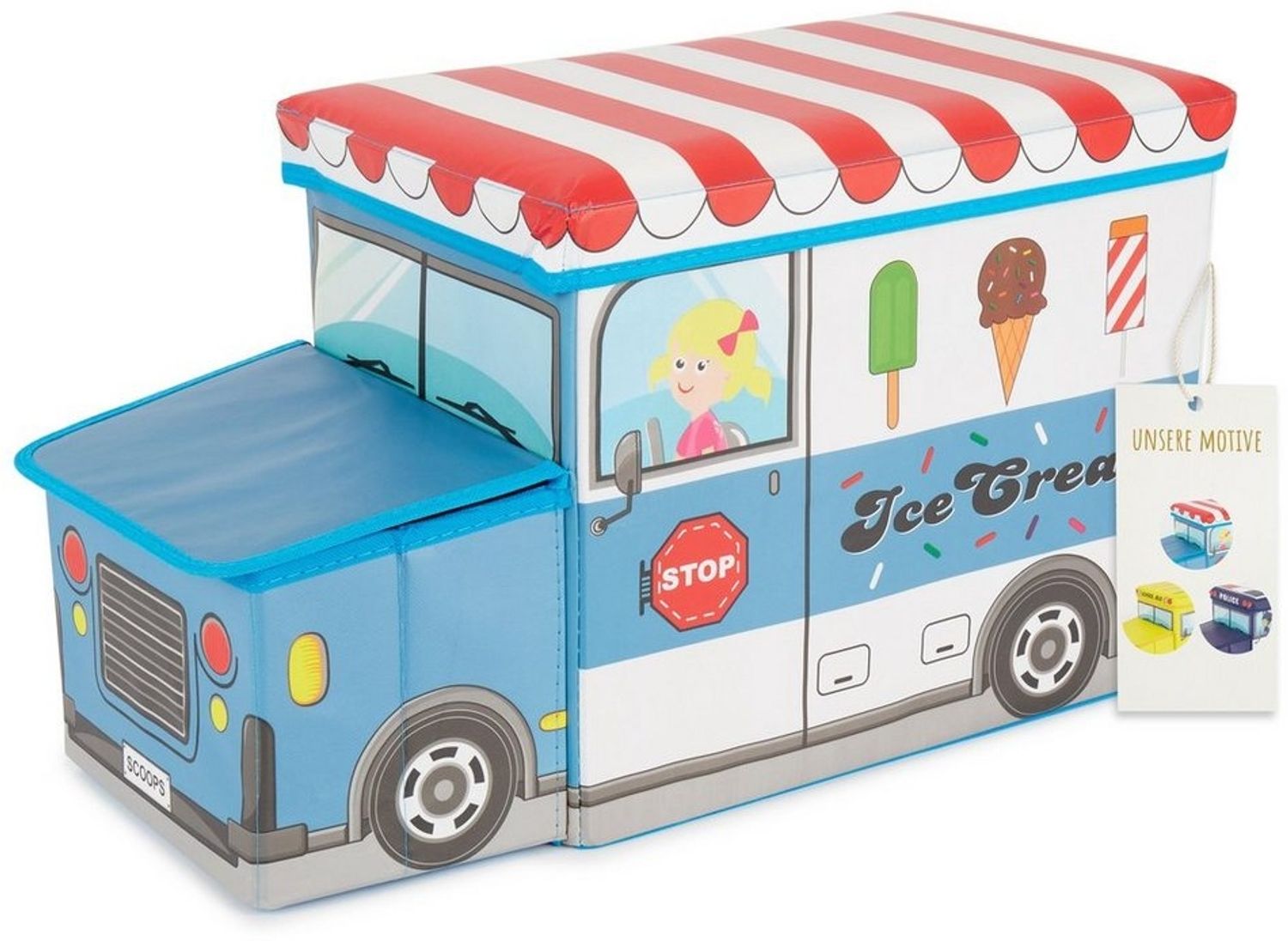 Bieco 'Icecream' Aufbewahrungsbox mit Sitzbank 46L Bild 1