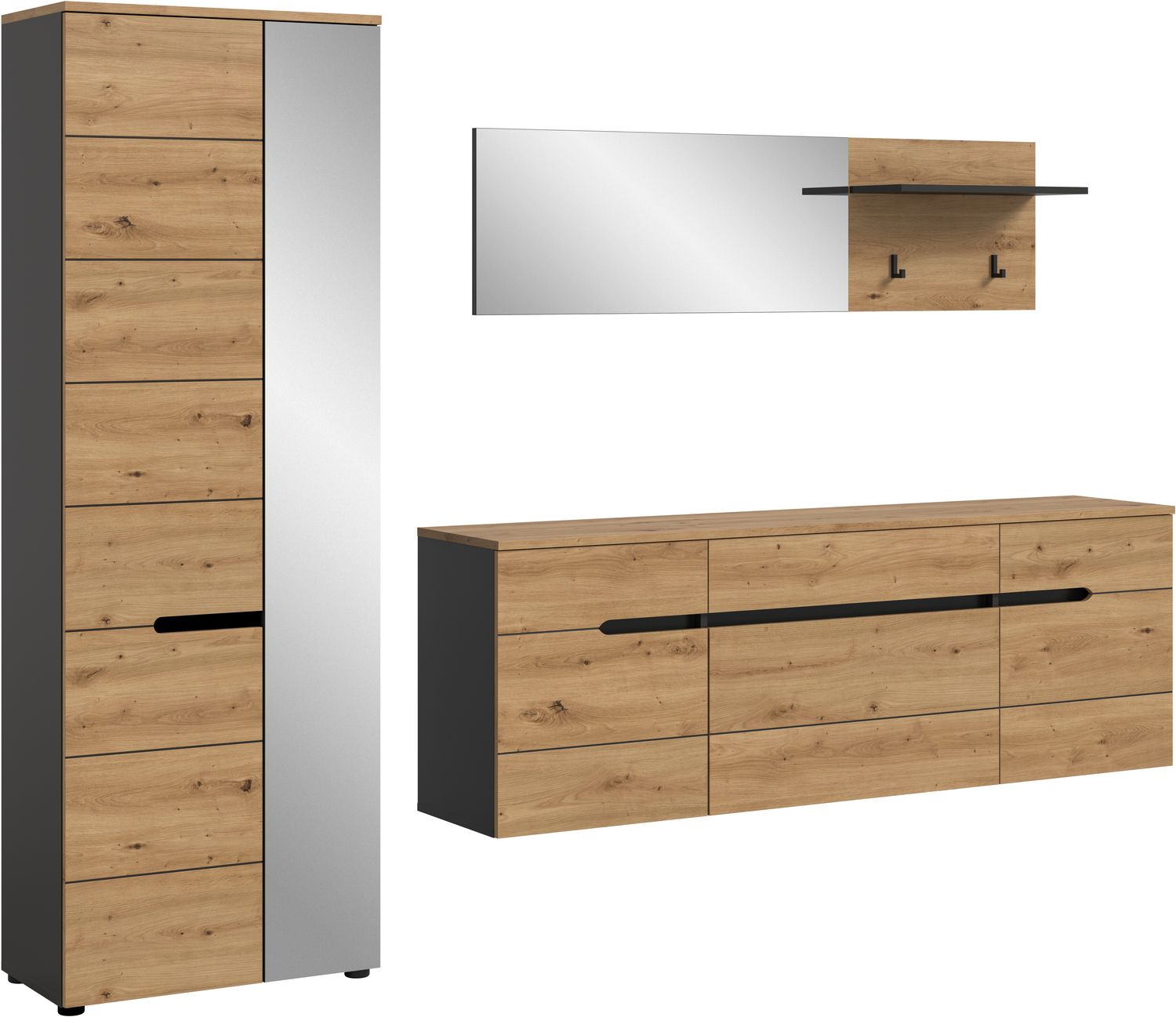 Canu Garderobenkombination in Artisan Nachbildung Bild 1