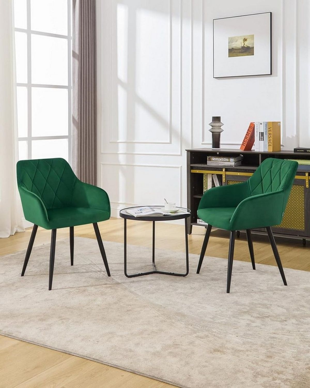 Woltu Esszimmerstuhl (2 St), Sessel im Esszimmer mit Armlehne Rückenlehne Bild 1