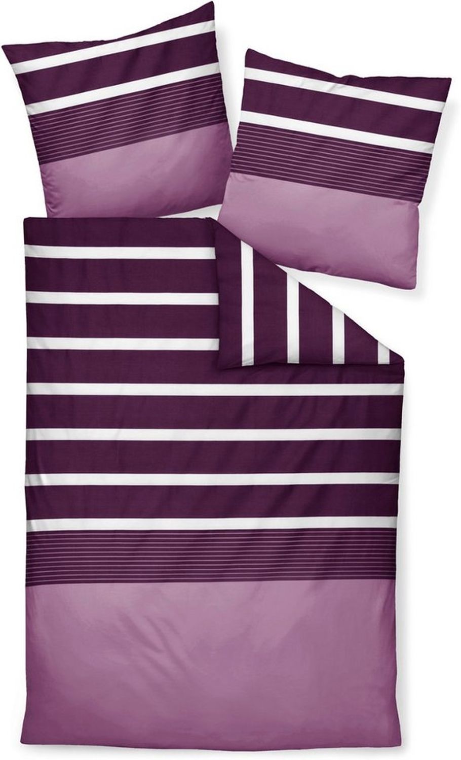 Janine Bettwäsche J. D, Mako-Satin, 2 teilig, Bettwäsche im Streifen-Design in verschiedenen Qualitäten Bild 1