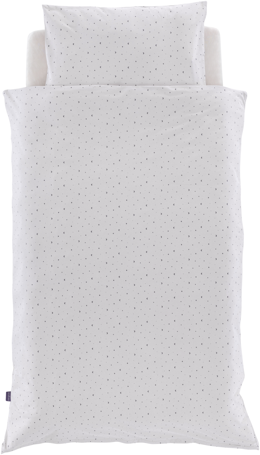 Bettwäsche Jersey Moon grau 100/135 + 40/60 cm Bild 1