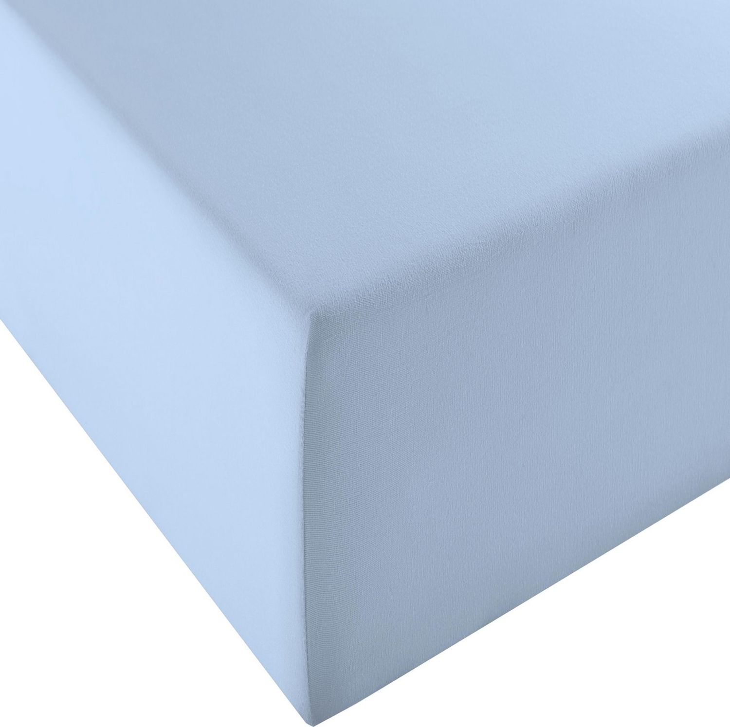fleuresse 1119 XXL Jersey Stretch Spannbetttuch (96 Prozent Baumwolle, 4 Prozent Elasthan), mit Rumdumgummizug, Ökotex 100, für Matratzen bis 40 cm Höhe, 90x190 - 100x220 cm, blau Bild 1