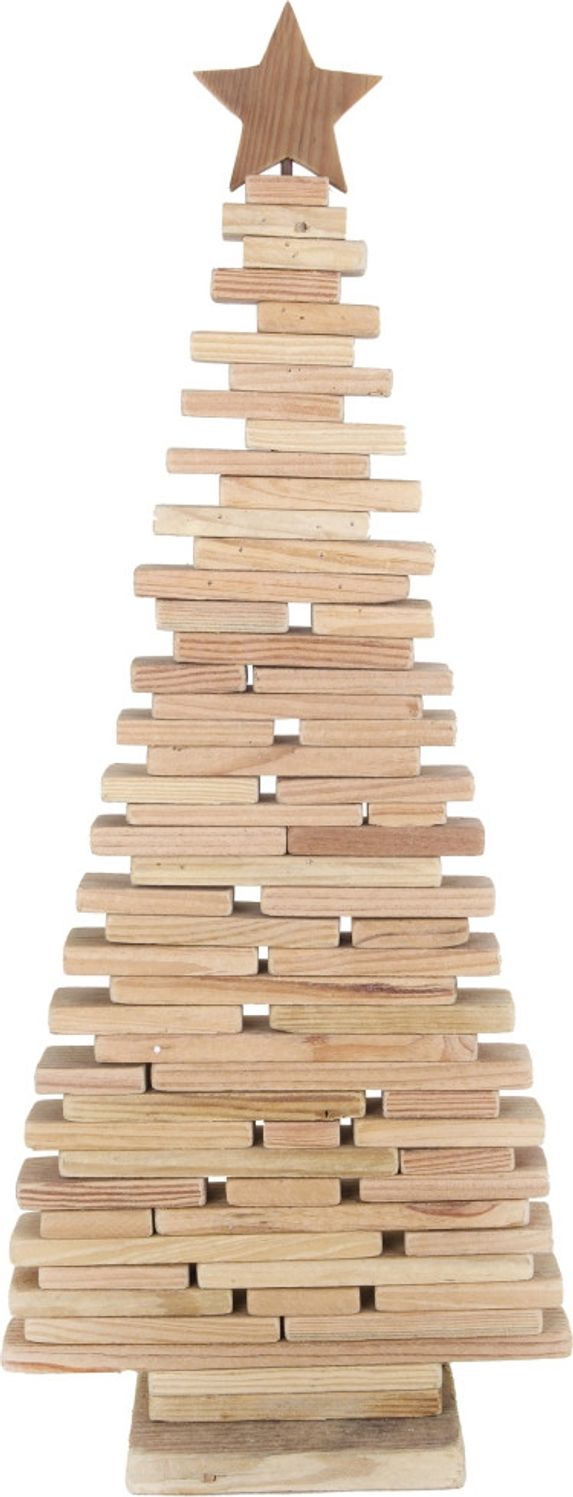 TrendLine Holzbaum mit Stern 30 x 10 x 75 cm Bild 1