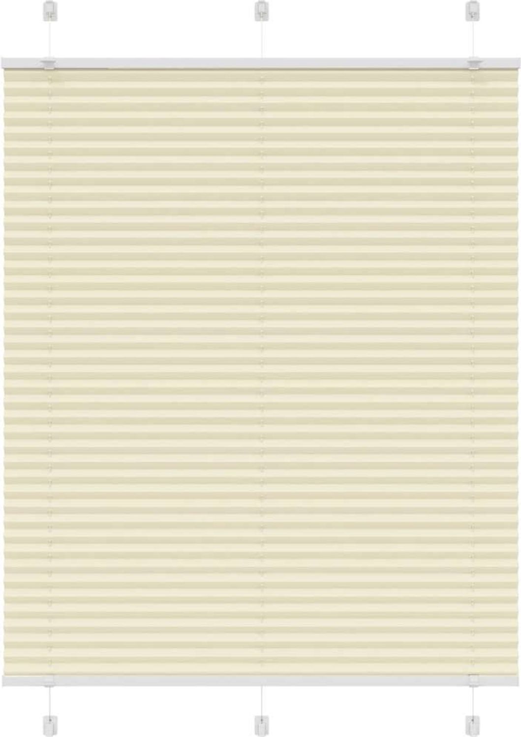 vidaXL Plissee Creme 105x100 cm Stoffbreite 104,4 cm Polyester 4015280 Bild 1