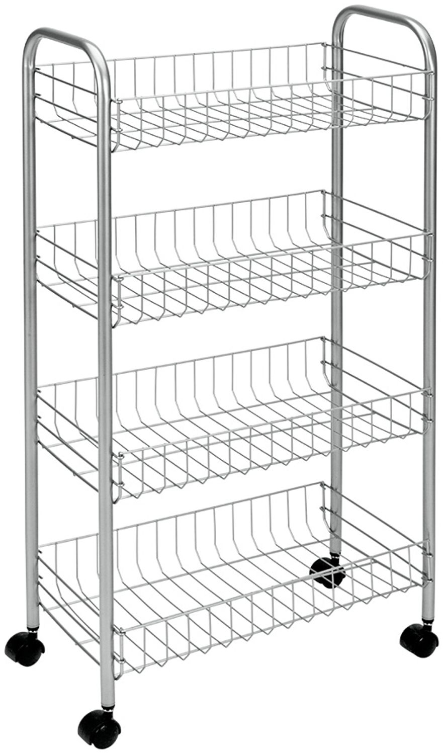 METALTEX 340104 Ascona Allzweckwagen mit 4 Etagen / Rollregal, Höhe 84 cm, Polytherm Bild 1