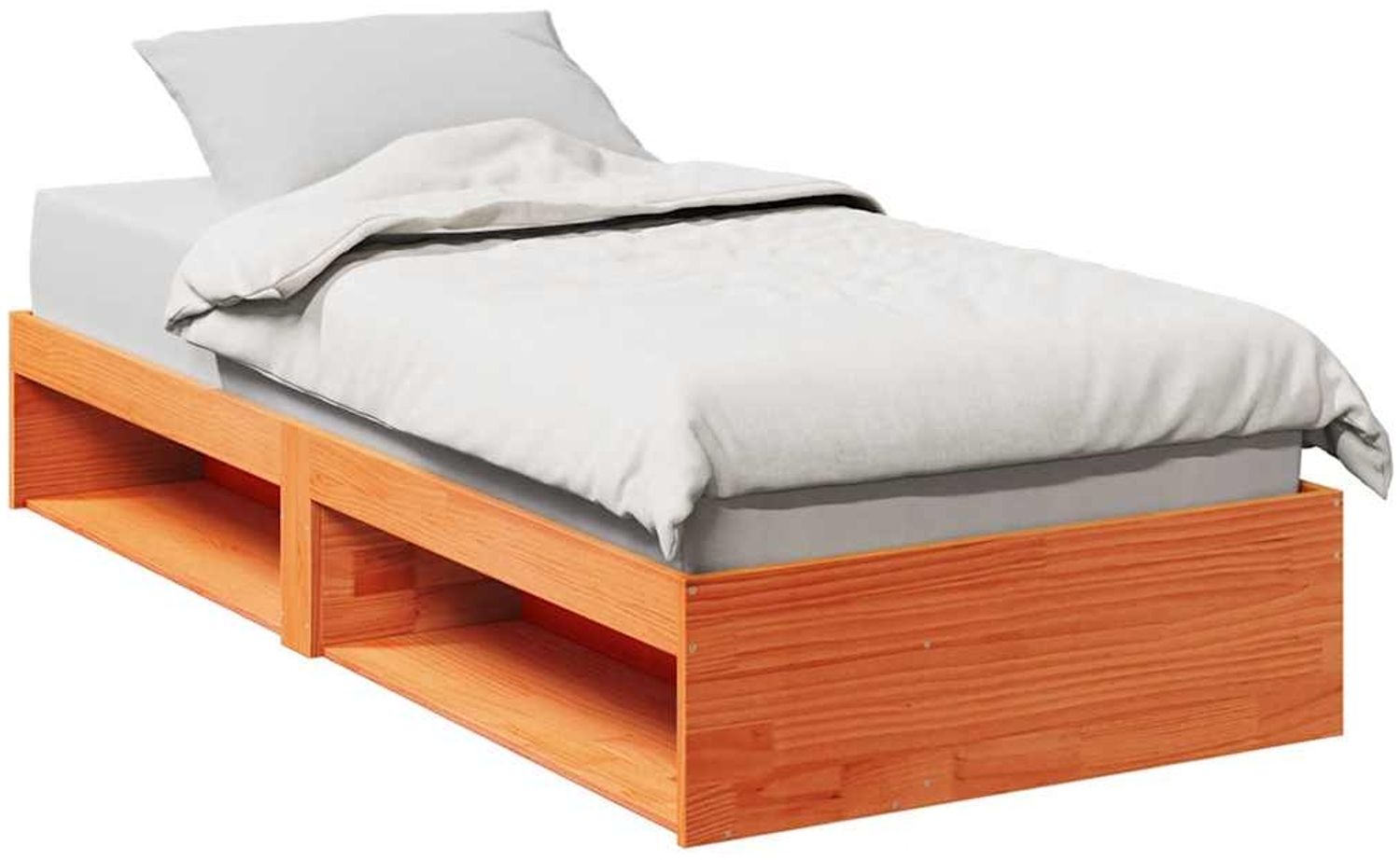 vidaXL Tagesbett ohne Matratze Wachsbraun 100x200 cm Massivholz Kiefer 859240 Bild 1