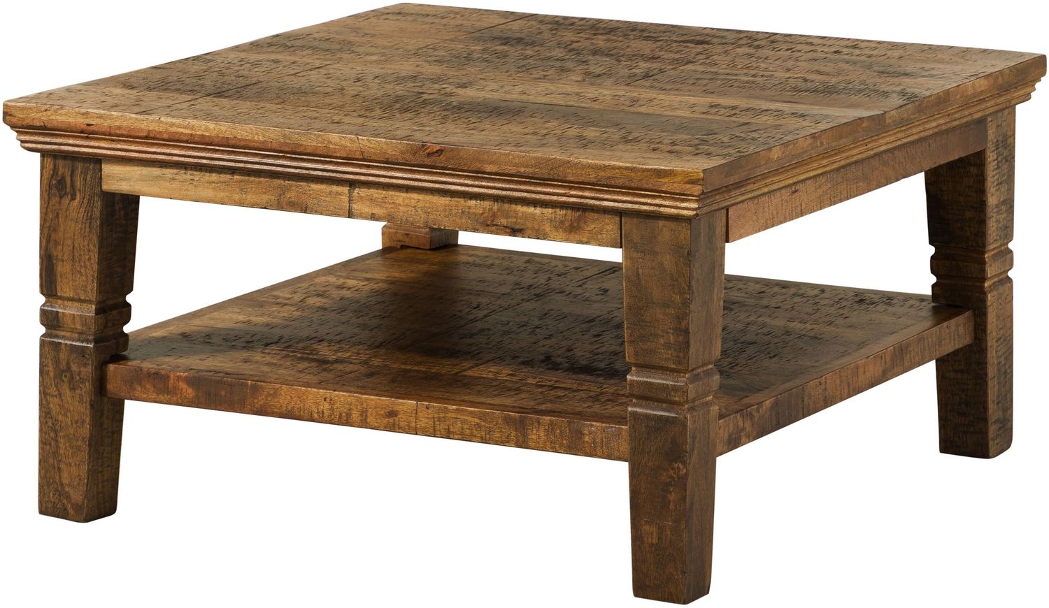 Couchtisch Mango 85x85x45 dunkelbraun geölt RODEZ #122 Bild 1