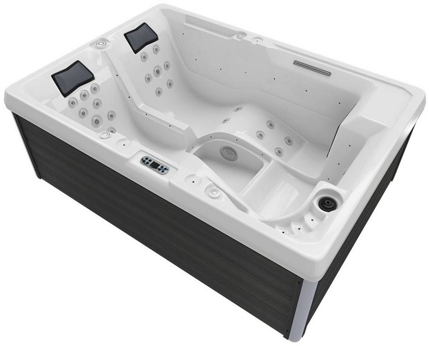 TroniTechnik Whirlpool Outdoor Whirlpool ELBA 210x150, (2-tlg), inkl Thermoabdeckung, LEDs, Bluetooth Soundsystem, Massagefunktion Bild 1