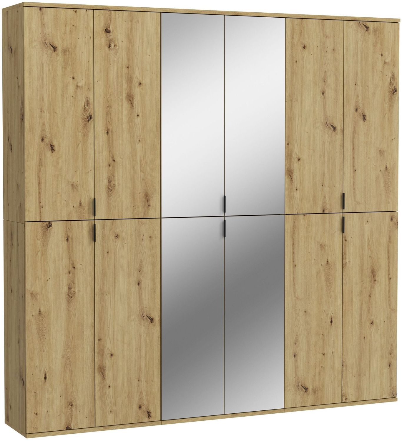 Garderobenschrank Set Projekt X IV - Artisan Eiche / Spiegelglas Bild 1