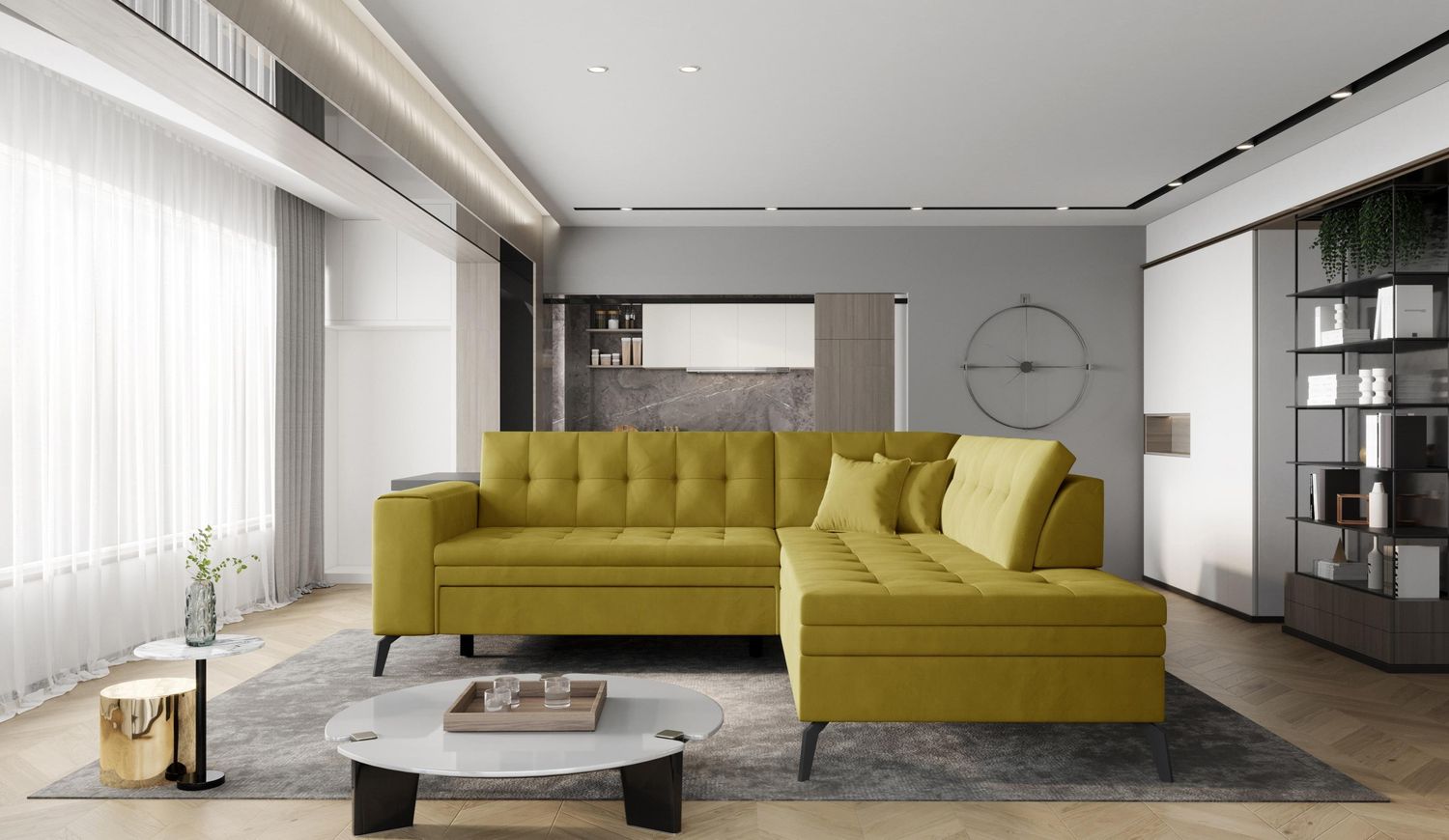Wohnideebilder Lanvin Gelb Ecksofas & Eckcouches CO-LAN-RT-45NU Bild 1