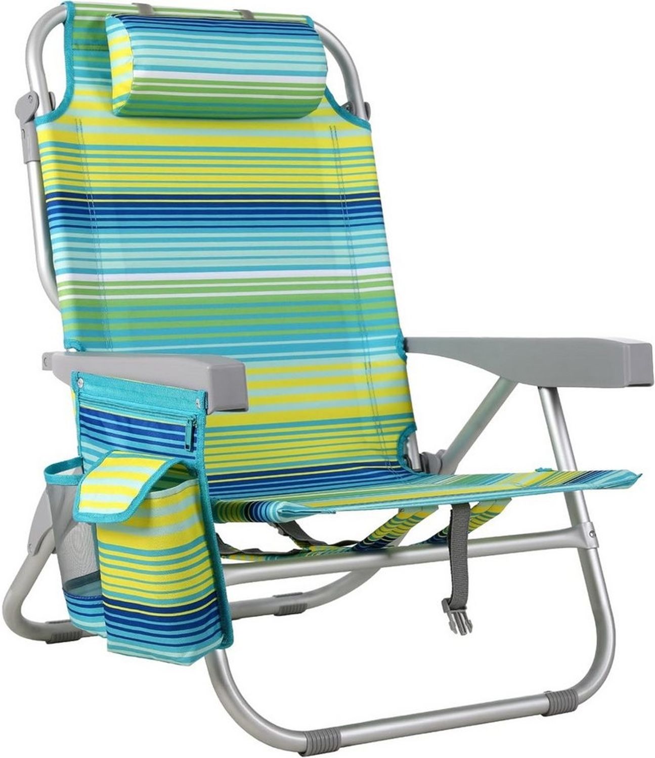 TLGREEN Campingstuhl Klappbar Leicht Aluminium, (Rucksack Klappstuhl Strand, 1 St), Campingstuhl Kann Flach Liegen,bis 150 kg belastbar Bild 1