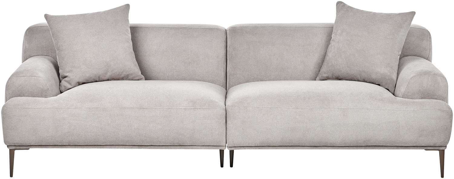 3-Sitzer Sofa Stoff hellgrau mit Kissen MATILA Bild 1