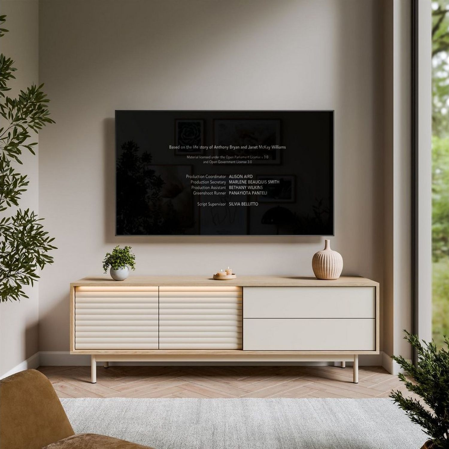Lookway TV-Schrank FLORENCE mit LED-Beleuchtung Breite: 160 cm Bild 1