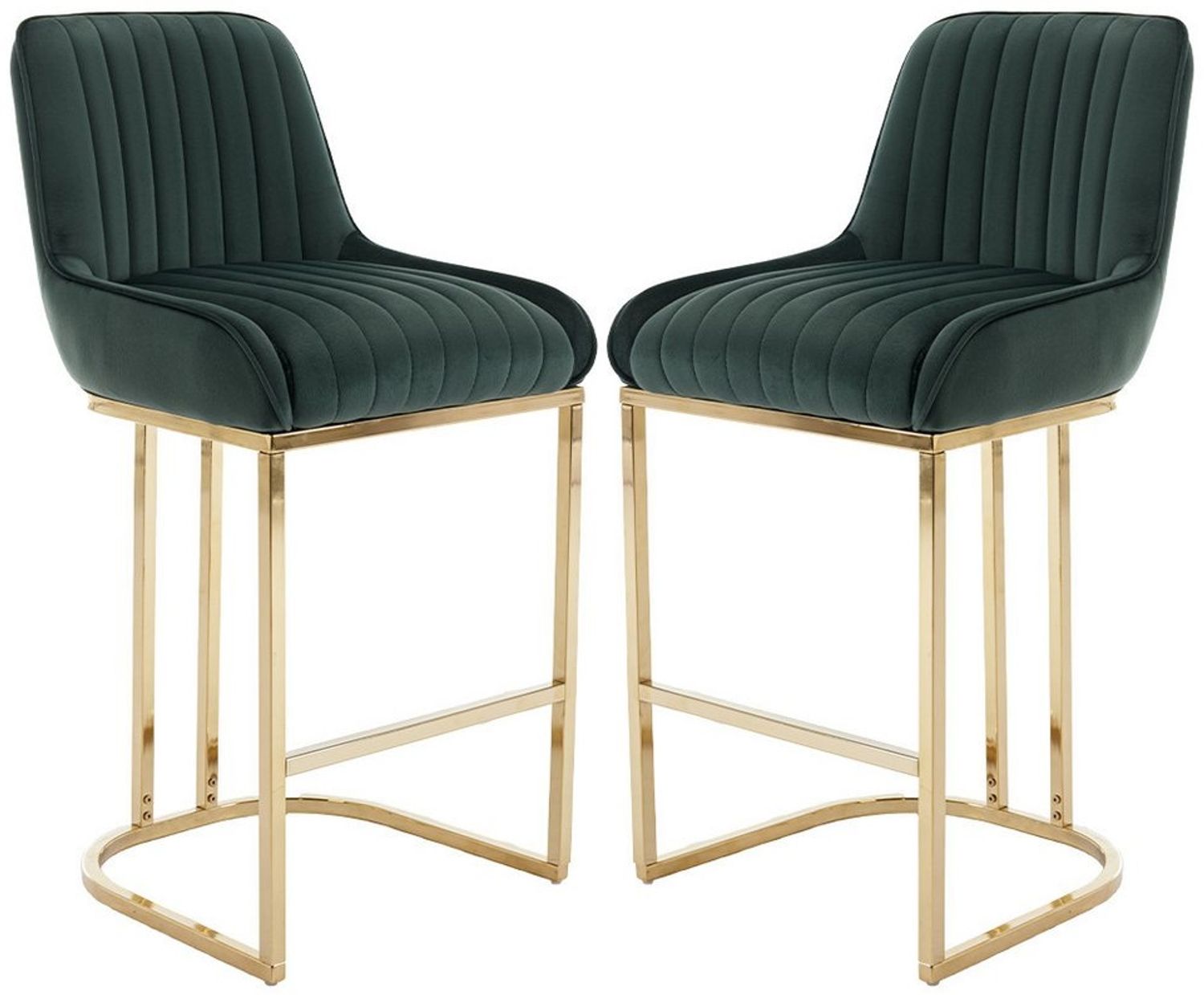 WAHSON OFFICE CHAIRS Barhocker Samt 2/4er Set Küchenhocker mit Lehne Bild 1