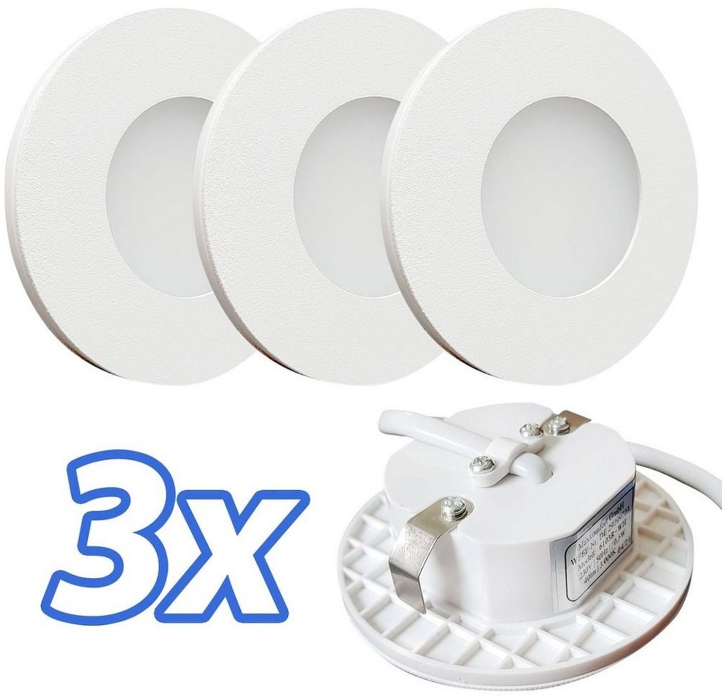 Maxkomfort LED Wandstrahler 6103, LED fest integriert, Warmweiß, 3000K, Treppenbeleuchtung Bild 1