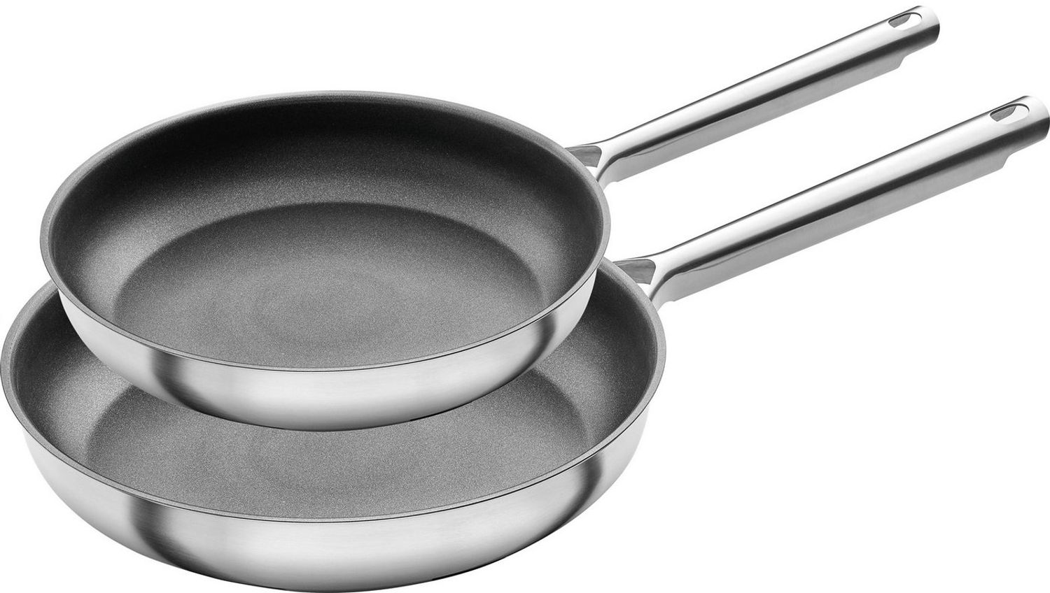 ZWILLING 'TrueFlow' Bratpfannen Set Antihaftbeschichtung, Induktionsgeeignet, Edelstahl, 24 cm + 28cm Bild 1