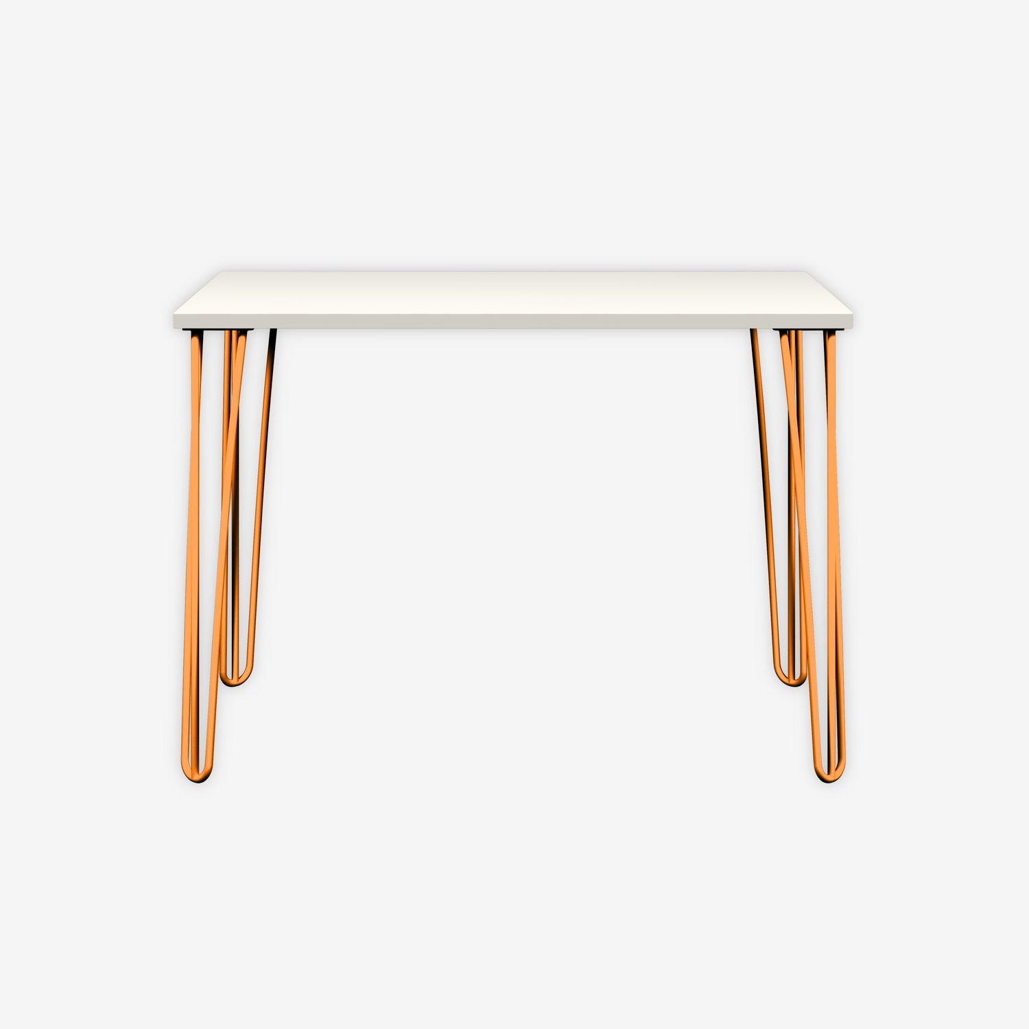 MultiDesk, 4 Stahlfüße, Dekor Weiß, Farbe Orange, Maße: H 740 x B 1000 x T 600 mm Bild 1
