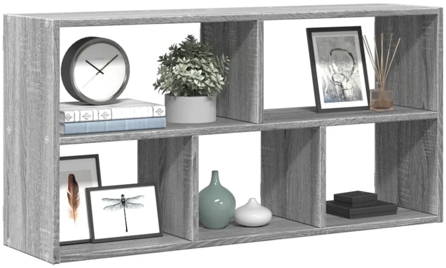 vidaXL Wandregal Grau Sonoma 100x25x50 cm Holzwerkstoff 853277 Bild 1