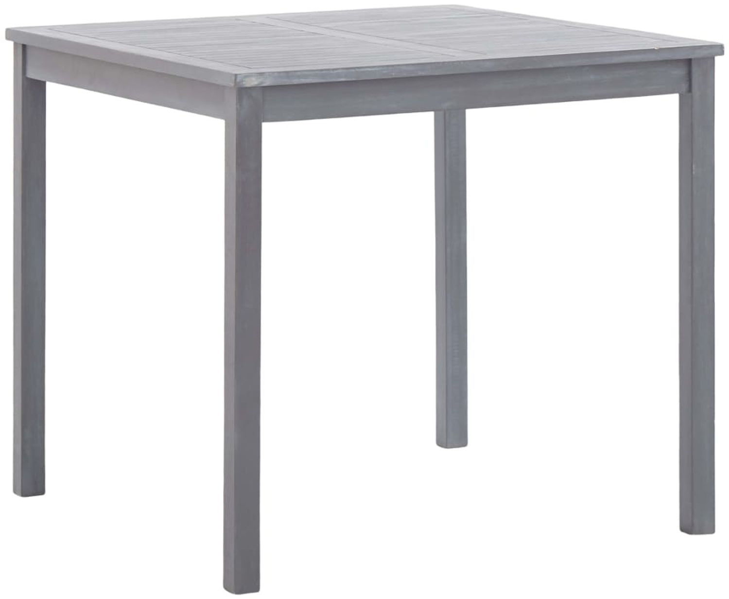 vidaXL Gartentisch Grau 80x80x74 cm Massivholz Akazie 46324 Bild 1