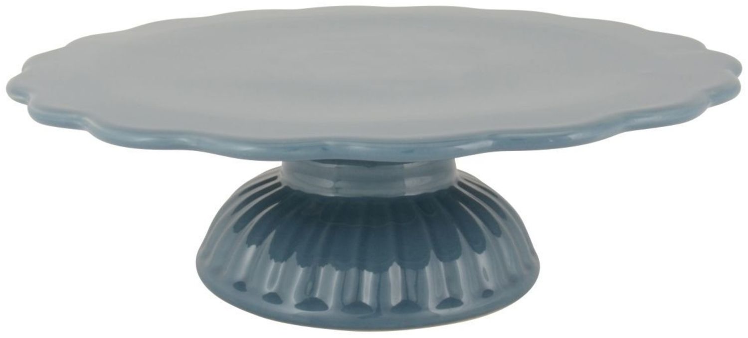 Laursen - Tortenplatte Fuß Mynte Keramik Cornflower Blau 2079-09 Kuchenplatte Bild 1