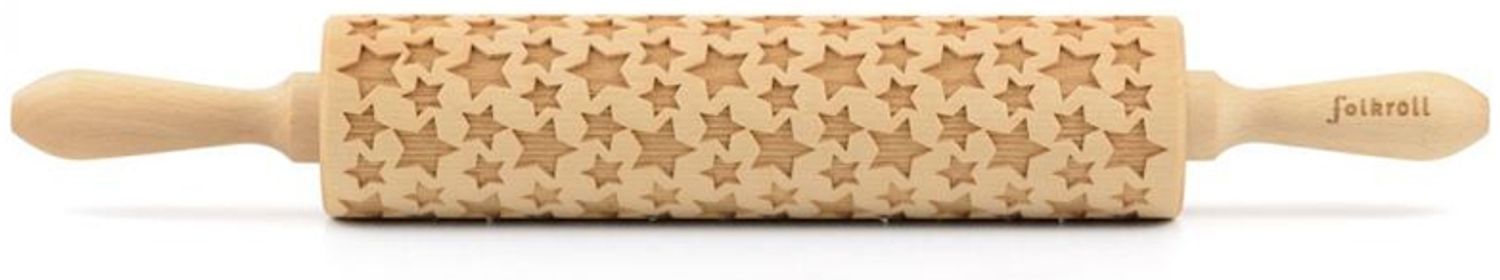 Folkroll 3D-Motiv-Teigrolle 37 cm Sterne Bild 1