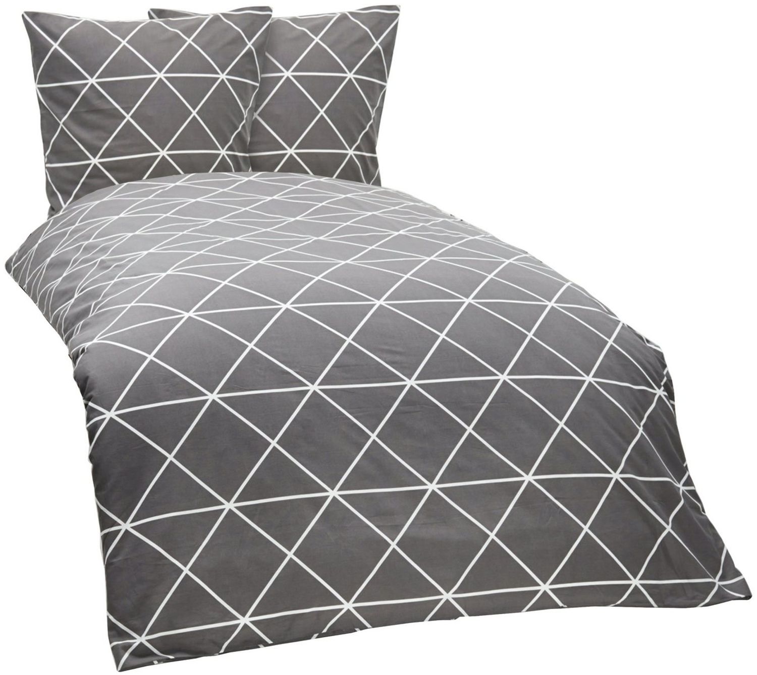 One Home Bettwäsche Triangle, Renforce, 3 teilig, mit Reißverschluss, modern Bild 1