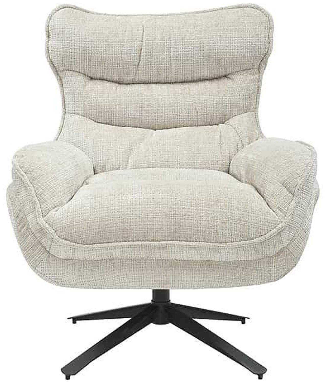 LebensWohnArt Sessel Drehbarer Loungesessel HEAVEN champagner-beige Strukturstoff Bild 1