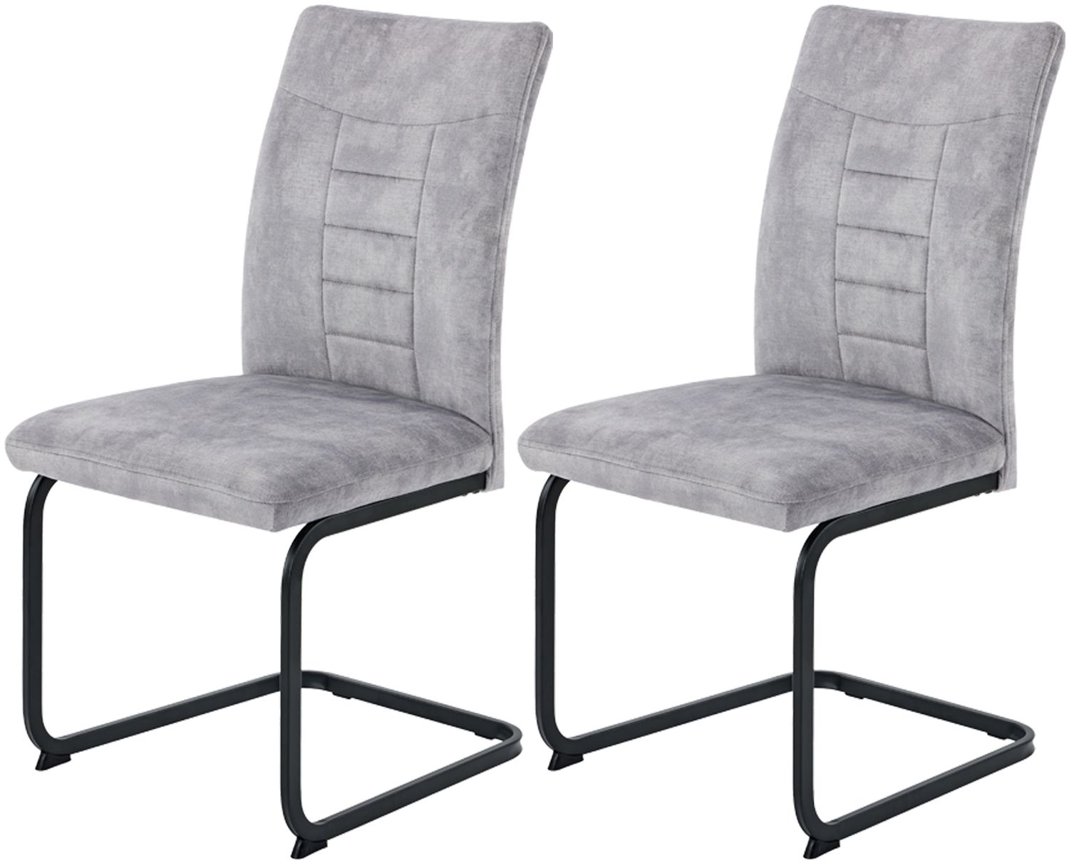 2er Set XL-Schwingstuhl Gela - Vintage Velvet Silber Bild 1