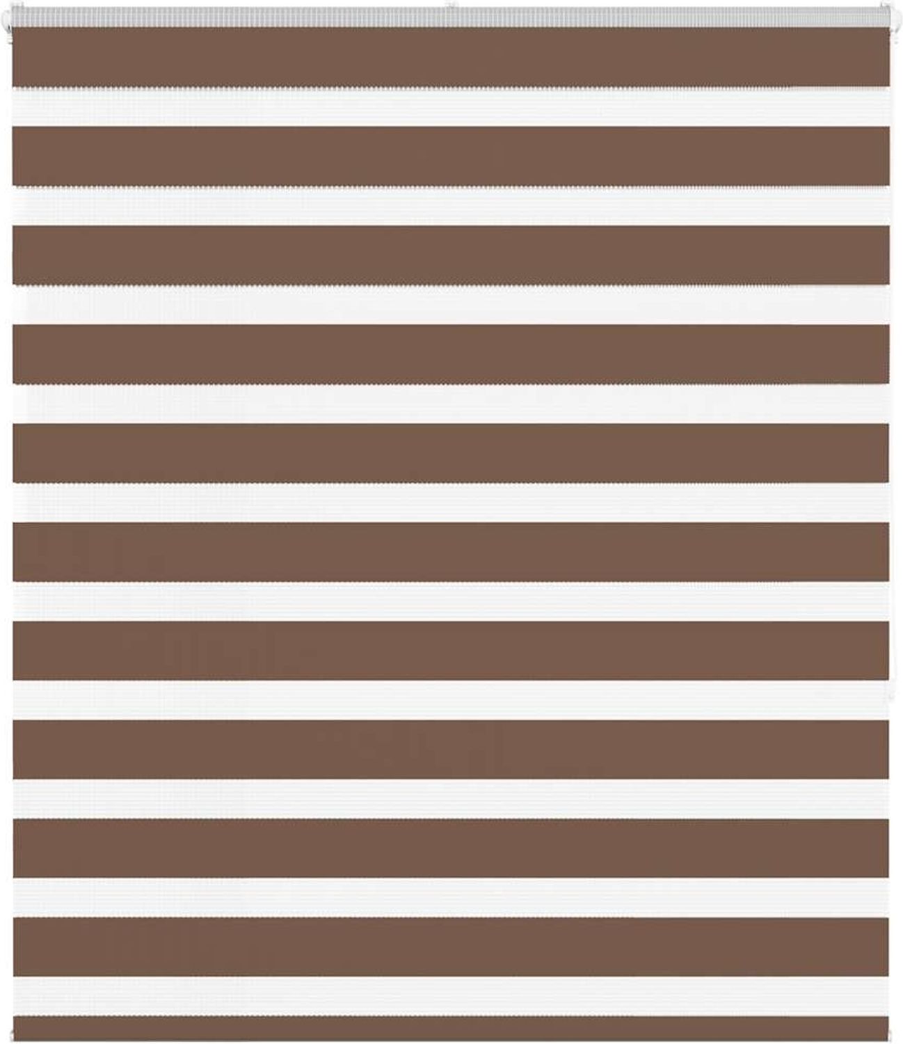 vidaXL Doppelrollo Braun 135x150 cm Stoffbreite 130,9 cm Polyester 4014346 Bild 1