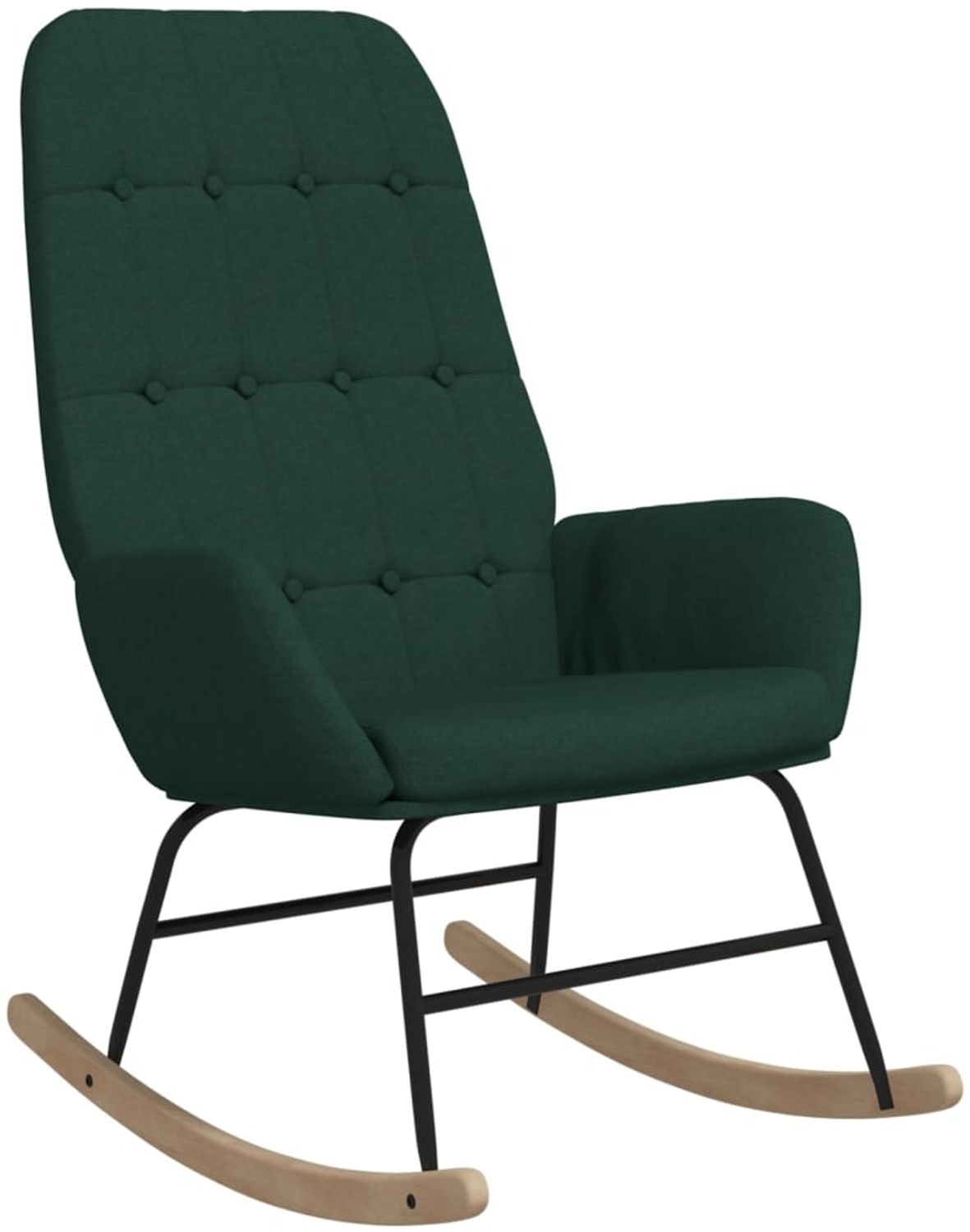 vidaXL Schaukelstuhl Dunkelgrün Stoff 341258 Bild 1