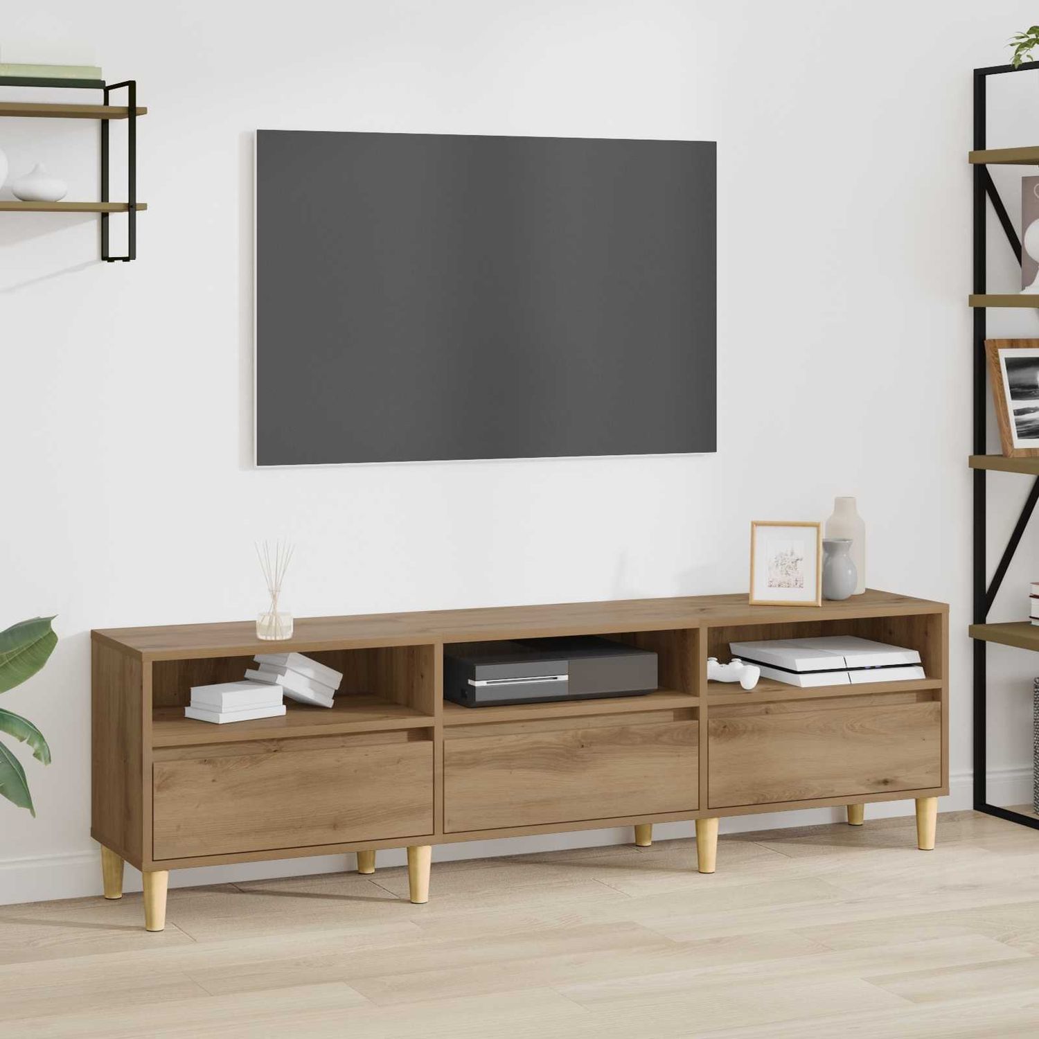 vidaXL TV-Schränk Artisan-Eiche 150 x 30 x 45 cm Holzwerkstoff 879481 Bild 1
