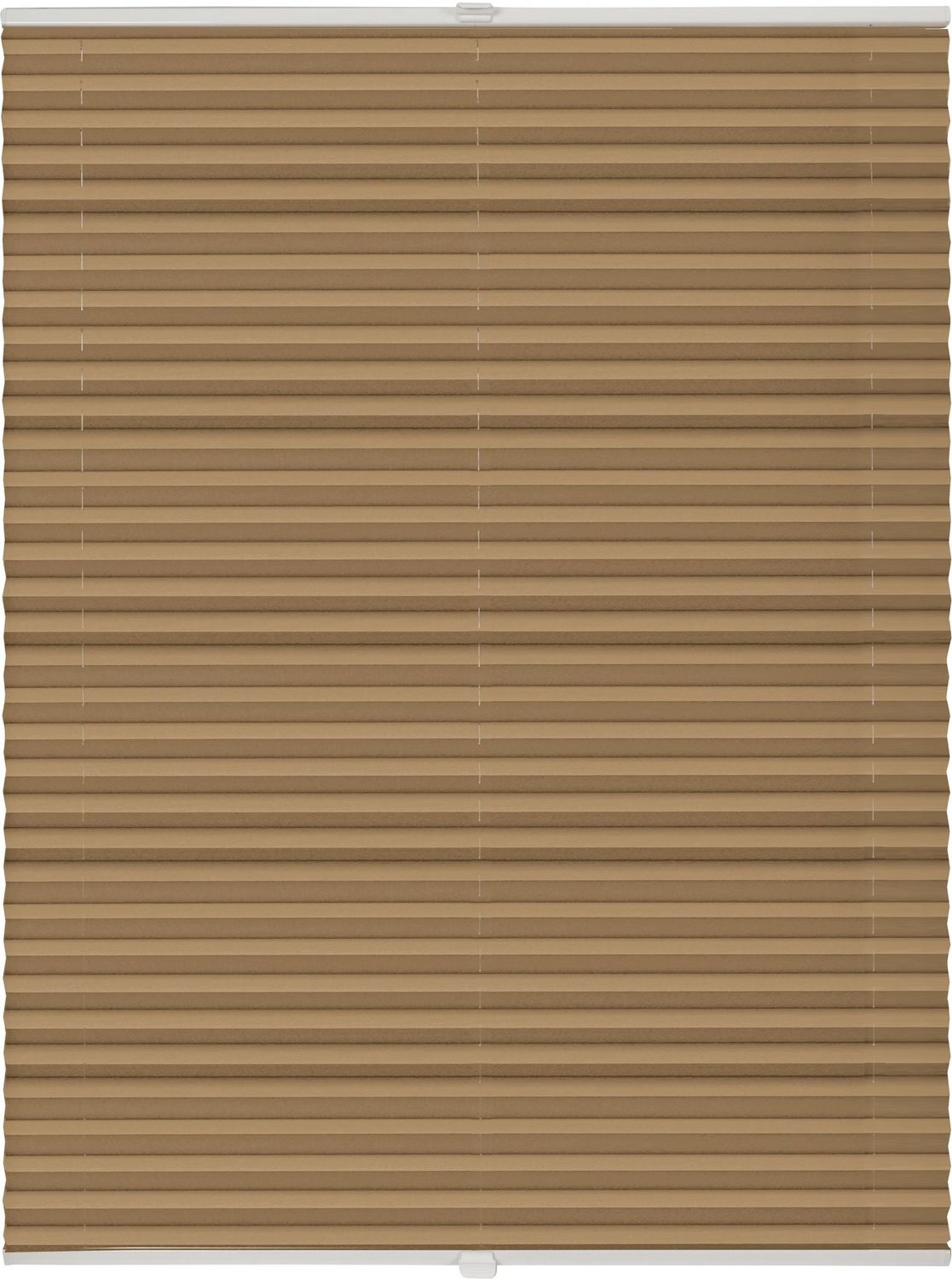 ondeco Plissee ohne Bohren mit Klemmträger, Sonnenschutz für Fenster innen, blickdicht, Faltrollo, Cappuccino, 80x130 cm Bild 1
