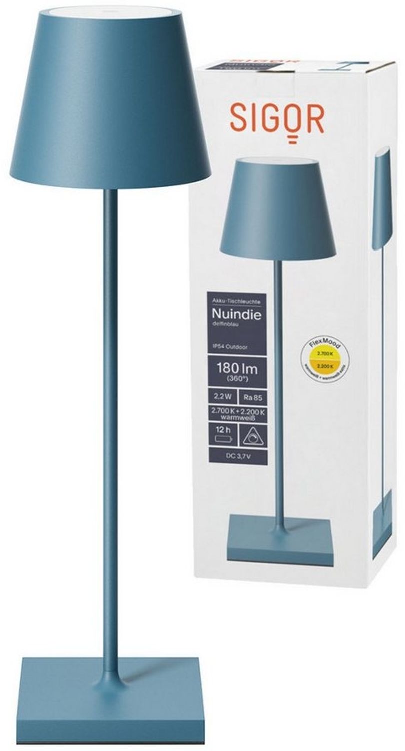 SIGOR LED Tischleuchte Akku-Tischleuchte, Dimmbar, LED fest integriert, Warmweiß Bild 1