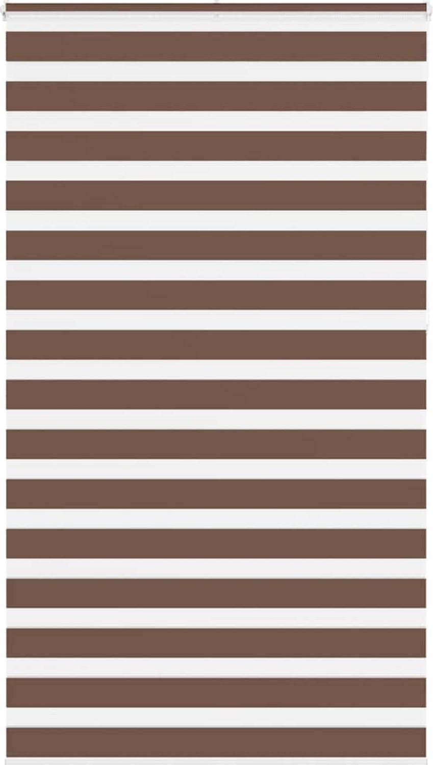 vidaXL Doppelrollo Braun 125x230 cm Stoffbreite 120,9 cm Polyester 4014396 Bild 1