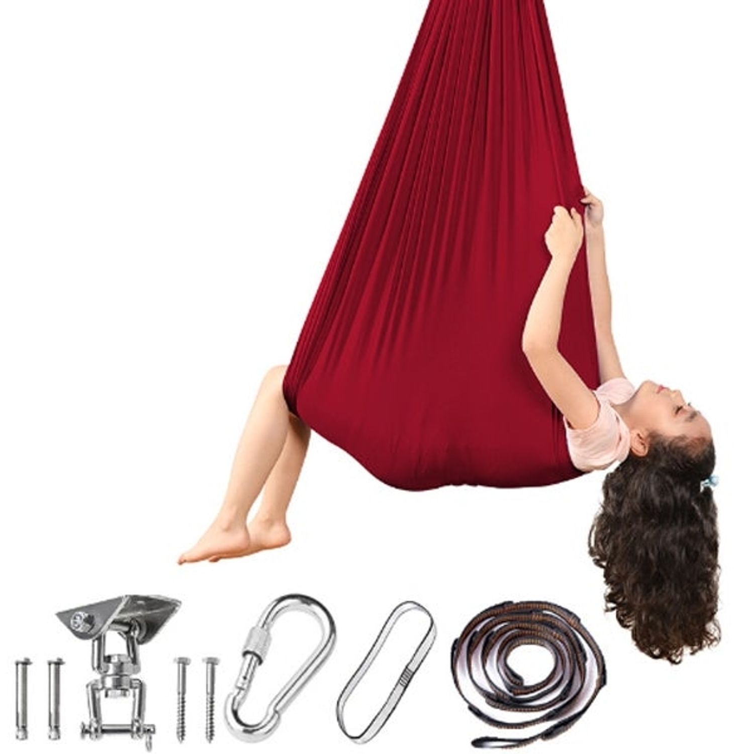 Haengematte, Polyester, Grau, 150 cm, 150cm Bild 1