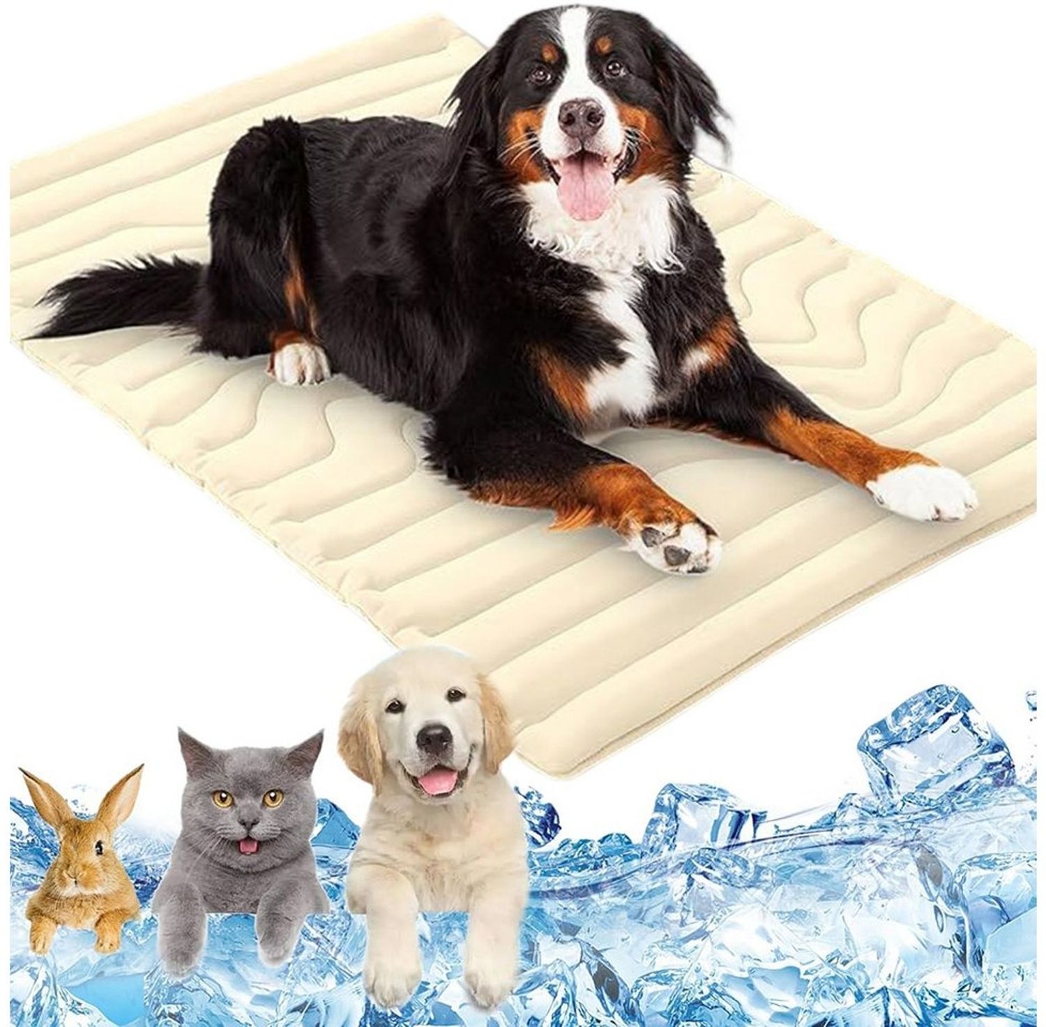 Ledander Hundematte Sommer Kühlkissen Kühlmatte für Hunde Selbst Kühlende Hundematte, für Kiste, Boden, Autositz, Außen- und Innenbereich Bild 1