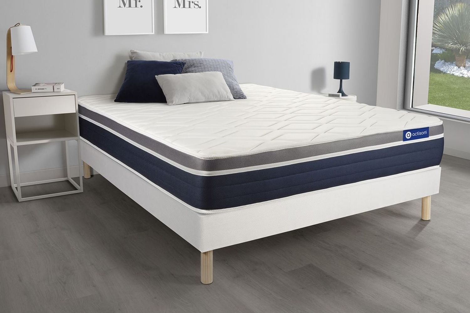 Actilatex confort Matratze 120x195 cm + Bettgestell mit Lattenrost, Härtegrad 3, Latex und Memory-Schaum, Höhe : 26 cm Bild 1