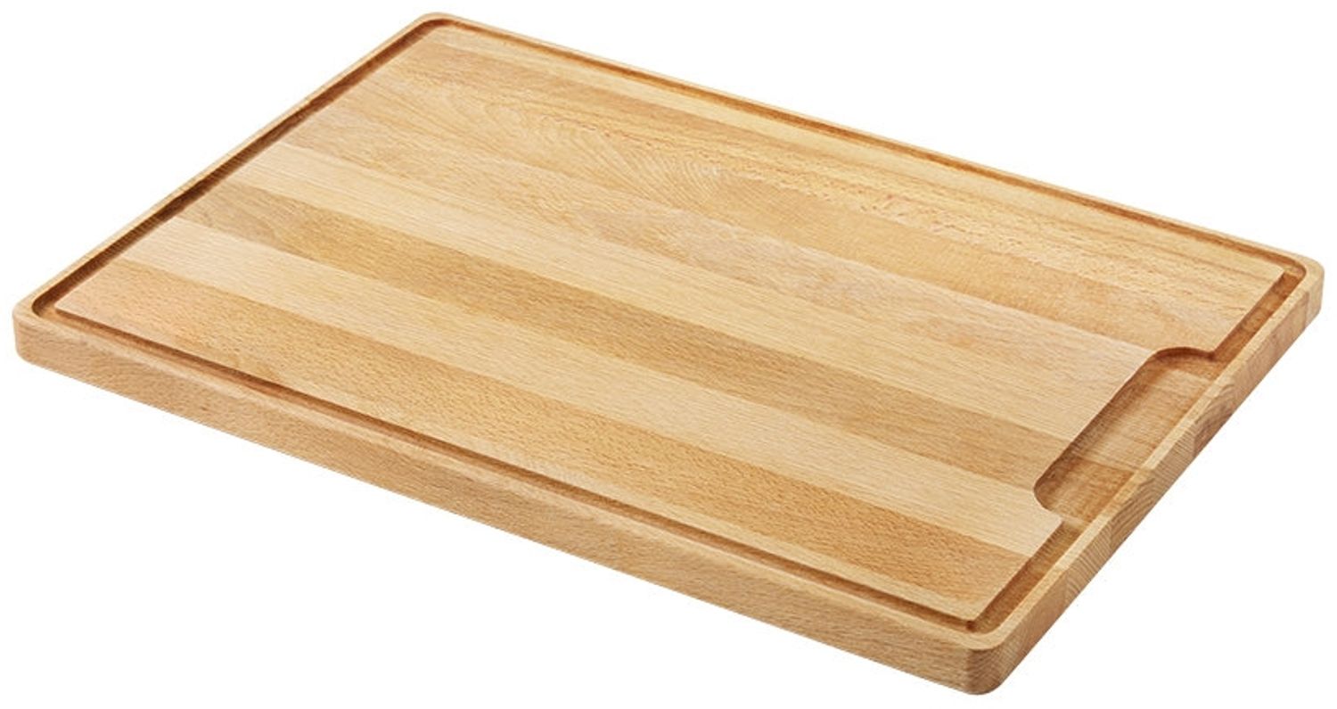METALTEX 580056000 Schneidebrett 40x28x2 cm mit Saftrille aus Buchenholz / Schneidbrett Bild 1