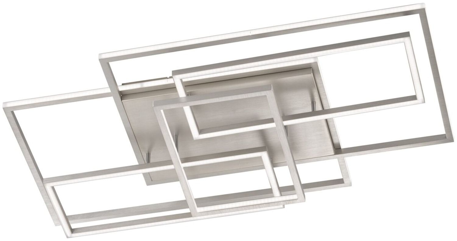WOFI Leuchten LED-Deckenleuchte 'VISO', Metall silber, 97 x 9.5 x 60 cm, 3-Stufen dimmbar Bild 1