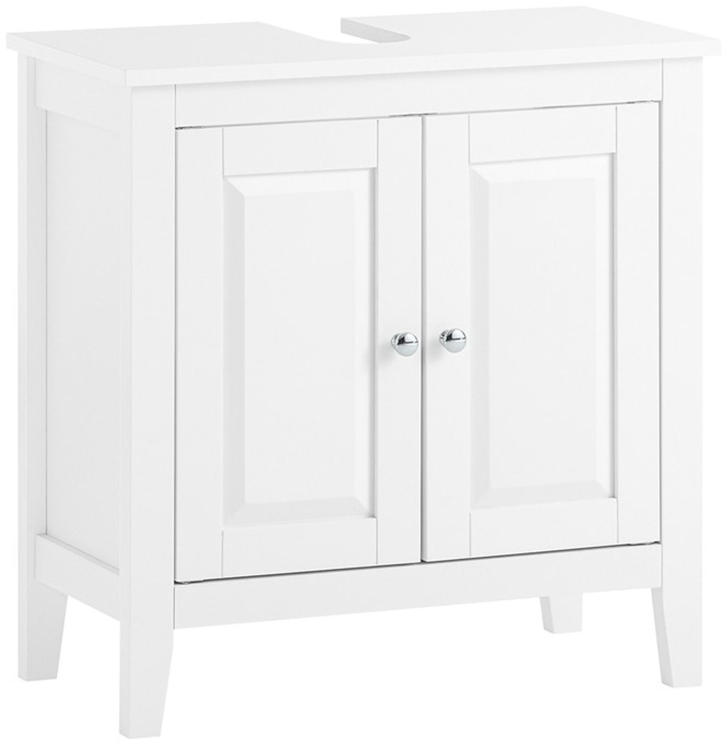 SoBuy FRG202-W Waschbeckenunterschrank, MDF, Lackiert, Weiß, 60 x 62 x 30 cm Bild 1