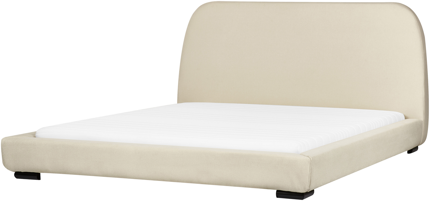 Wasserbett Stoff ROISEL 160 x 200 cm Hellbeige Bild 1
